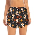 thumbnail image 2 of Balery Autumn Fox Pattern Women's Running Shorts with Liner 2 Pockets Elastic Workout Athletic Gym Yoga Shorts-XX-Large, 2 of 7