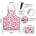thumbnail image 3 of Pink Football and Flowers Pattern Apron-Garden Aprons for Women with Pockets-Cotton Linen Waterproof Kitchen Cooking Gardening Aprons Adjustable for Kitchen,Cooking,BBQ and Salon 33x27 Inch, 3 of 5