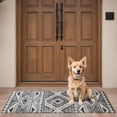 thumbnail image 4 of White Geometric Diamond Striped Pattern Door Rugs,Washable Non Slip Door Mats Indoor,Decorative Door Mats,Entry Mat Indoor for Entrance,Bedroom,Kitchen,Bathroom,16"x47", 4 of 6