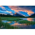 thumbnail image 2 of Jaynes Gallery 24x17 White Modern Wood Framed Museum Art Print Titled - Canada-Alberta-Banff National Park Vermillion Lakes and Mt Rundle at sunrise, 2 of 4
