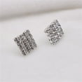 thumbnail image 4 of Yinanstore 1 Pce Boucles d'Oreilles Femmes Cristal Strass Forme Carrée Boucles d'Oreilles Clous, 4 of 8