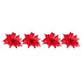 thumbnail image 3 of Cateissary 2 piezas 25cm brillo Poinsettia de árbol de Navidad Navidad flores artificiales de franela fiesta foto Prop vacaciones Type4 NO4, 3 of 6