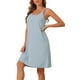 thumbnail image 4 of INSPIRE CHIC Vestido de pijama sin mangas para mujer Chemise Modal Camisones Camisetas de noche con tirantes Espagueti Nochegowns M Azul, 4 of 6