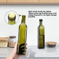 thumbnail image 5 of Glass olive oil bottle-500 ml green oil and vinegar bottle with pourer and funnel-olive oil carafe, 5 of 5