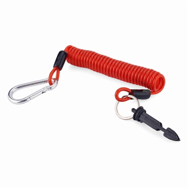Trailer Brake Away Cable, 6ft High Rebound Spring Breakaway Coiled Cable Strap Trailer Emergency Brake Wire