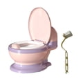 thumbnail image 3 of Inodoro para bebé, inodoro realista, incluye cepillo de limpieza, tamaño compacto, entrenamiento, Aro Asiento PVC Rosa, 3 of 9