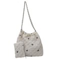 thumbnail image 1 of Bolso Mano Con Entramado Diamantes Diario Duradero Gran Capacidad para Mujer Monedero Pequeño, 1 of 9