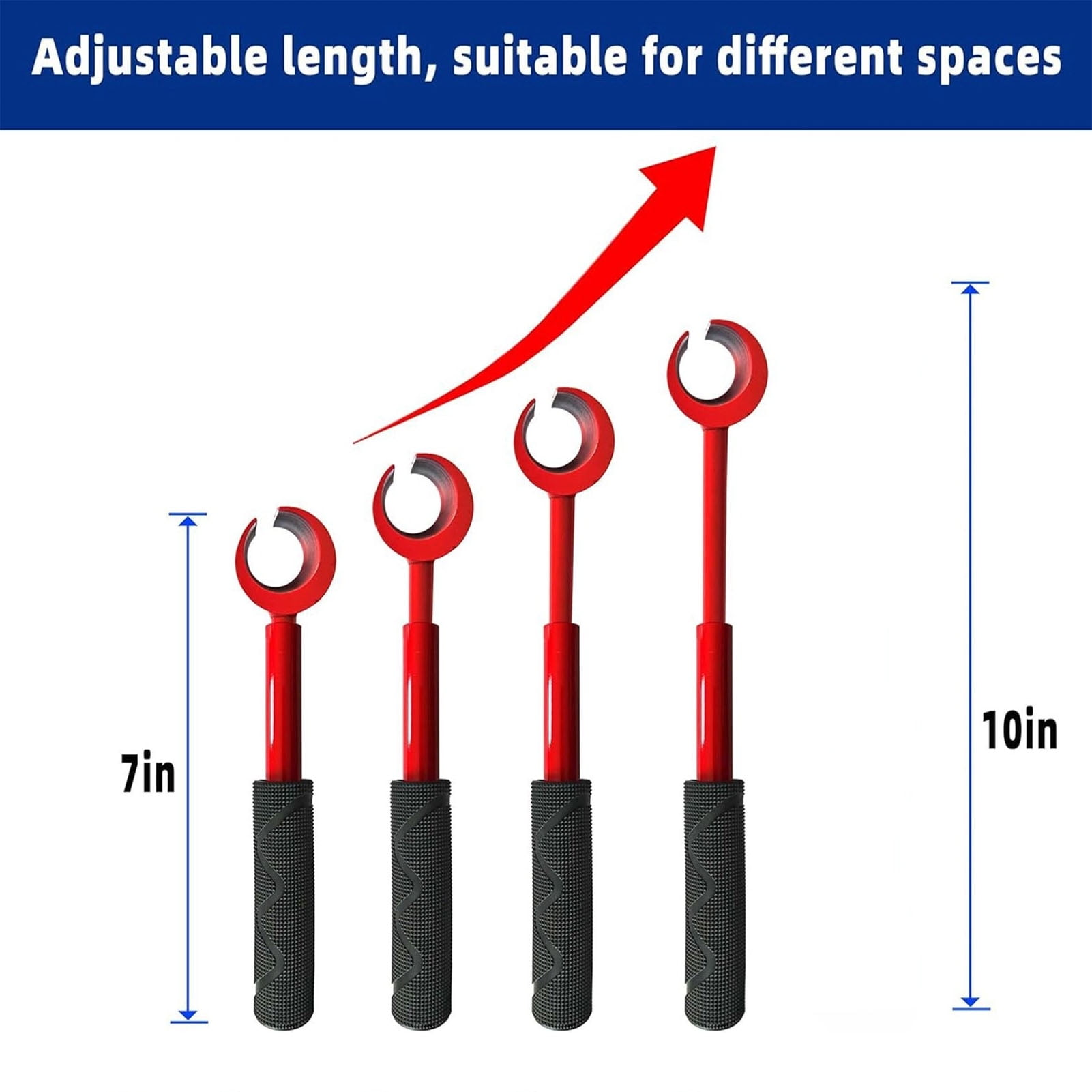 Riousery 4PCS Hinge Adjustment Wrench Set with Handle Door Gaps Bender Repair Tool 14-25mm Inner Hole Premium Heavy Duty Steel Kit for Home Cabinet Alignment 0.55-0.98 in