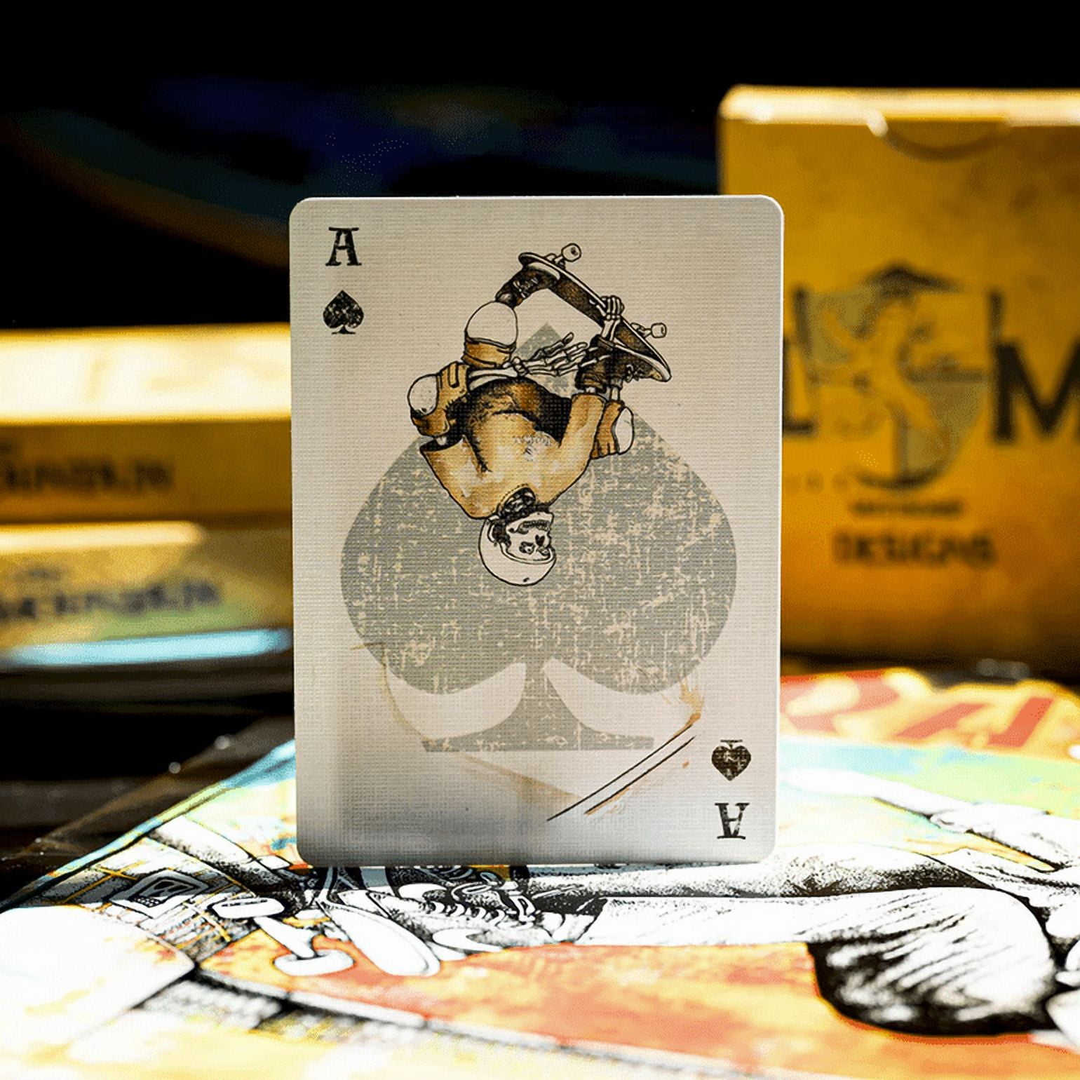 LANCE MOUNTAIN SKATING SKELETONS PLAYING CARDS by Fulton