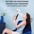 thumbnail image 6 of Air Cooling Fan, 2-in-1 6 Wind Speeds Tower Fan with Humidification, 120° Oscillating, 6H Timer, Silent, LED Display Portable Air Conditioner with Remote for Bedroom Living Room Office(White), 6 of 9