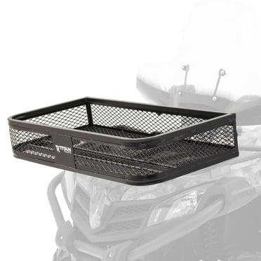 Titan Ramps Universal ATV/UTV Front Cargo Basket Rack with 100 Pound Capacity