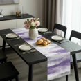 thumbnail image 2 of Purple Gray White Table Runner 72 Inches Long, Retro Country Abstract Mottled Texture Kitchen Coffee Dining Table Decoration for Home Party Birthday Wedding Home Decor 18x72 Inches, 2 of 8