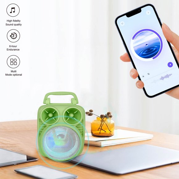 Aqestyerly Wireless Bluetooth Speaker K Song Volume Home Outdoor Mobile Phone Card Subwoofer Portable Speaker Radio/Usb/Tf Consumer Electronics