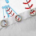 thumbnail image 3 of Manfei Cute Baseball Blackout Curtains, Cartoon Personalized Initial AWindow Curtains Pack of 2 (38x45 Each), Light Blue A, 3 of 5