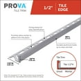 thumbnail image 3 of M-D Building Products 31398 1/2 in. x 96 in. Mill Aluminum Tile Edge, 3 of 7