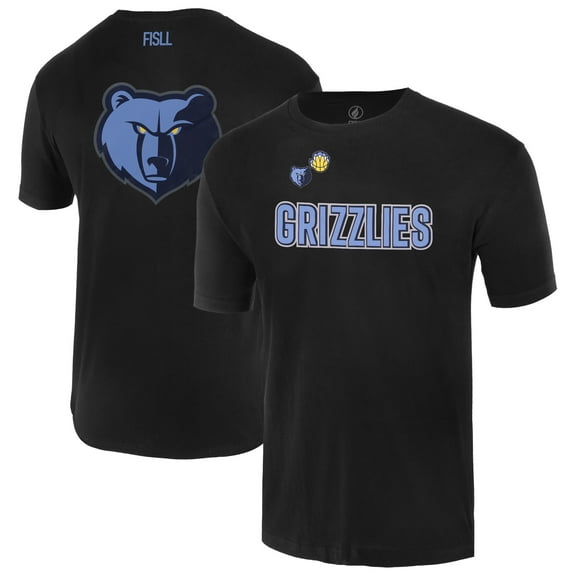 Unisex-FISLL  Black Memphis Grizzlies Oversize Logo T-Shirt