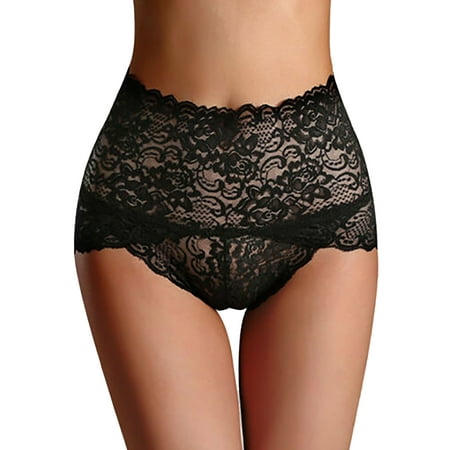 

Musuos Women Floral Lace High Waist Tummy Control Panties Underwear Briefs