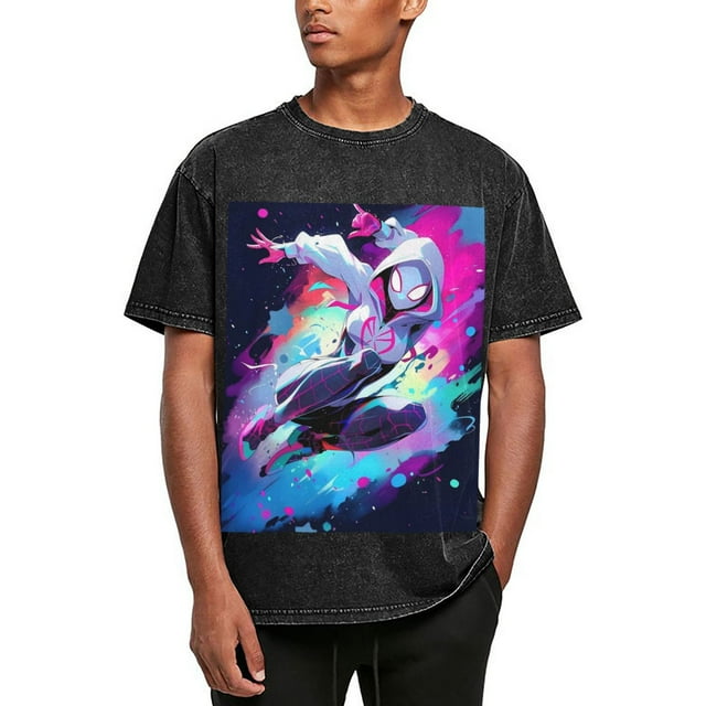 Spider-Man 230g Vintage Washed Drop Shoulder T-Shirt - Iron On