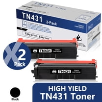 TN431 Black 2 Pack Toner Cartridge TN-431 Replacement for Brother TN431BK Toner HL-L8360CDW Printer