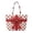 Red Bow Polka Dot, variant on HUIACONG Vintage Snowman Cardinal Pattern Stitched Padded Handle Tote Bag Featherweight Large Capacity Festive Shoulder Purse for Christmas Shopping Travel Holiday Parties Daily