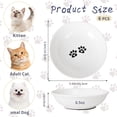 thumbnail image 3 of 6 PCS Cat Bowls,Cat Food Bowl,Anti Whisker Fatigue Ceramic Cats Dishes for Indoor Cats,Shallow Wide Kitten Plates for Wet & Dry Food and Water,Non-Slip Silicone Base (classic cat elements), 3 of 8