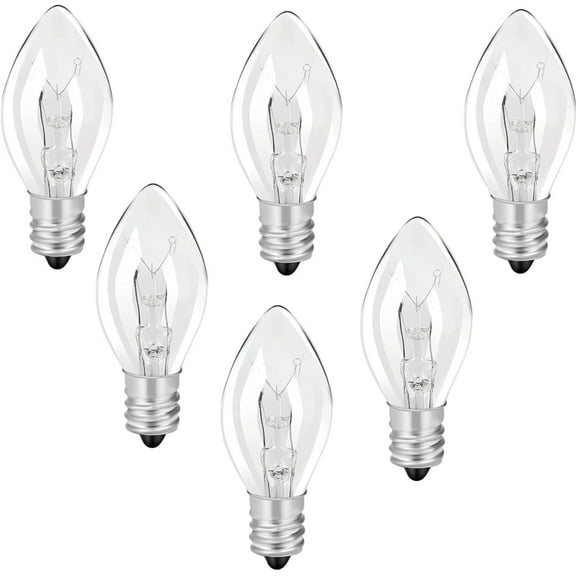 Onemayship 7W Incandescent Clear Decorative Light Bulbs, Multipurpose (12 Pack)
