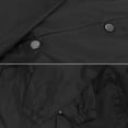 thumbnail image 4 of VKWEAR Men's Lightweight Water Resistant Button Up Nylon Windbreaker Coach Jacket (Black, M), 4 of 4