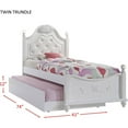 thumbnail image 3 of Picket House Furnishings Annie Twin Wood Platform Bed with Storage Trundle, White, 3 of 7