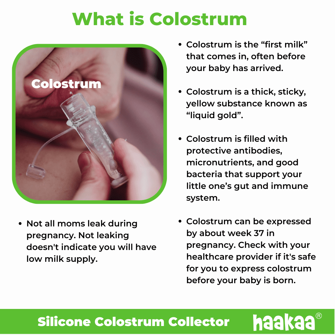 Haakaa Silicone Colostrum Collector Set, 6 x 4ml Collectors with Clear Storage Case & Cotton Wipe, Reusable, Sterile, BPA Free, for Breastfeeding & Newborn Feeding