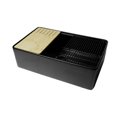 thumbnail image 4 of Black Matte Workstation 33" x 20" Single Bowl Fireclay Farm Sink, 4 of 8