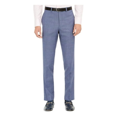 Tallia Mens Wool Blend Plaid Suit Pants