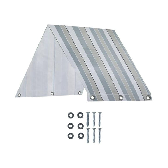Swing Set Replacement Tarp Backyard Playset Canopy 90" x 43" Reusable Easy Installation 600D Oxford Cloth Windproof Playground Roof stripe