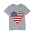 thumbnail image 2 of HAOTAGS 4th of July T-Shirts for Kids Graphic Print Boys and Girls Short Sleeve Tops Gray Size 9 Years, 2 of 9