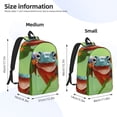 thumbnail image 3 of Honeii Flying Frog On Branch Print Canvas College Laptop Backpack, Durable Rucksack Travel Notebook Bag School Backpack Book Bag for Men Women-Small, 3 of 7