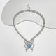 thumbnail image 5 of Collar y aretes YONGSHENG con colgante de mariposa y diamantes de imitación, 5 of 5