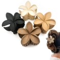 thumbnail image 2 of Pince à Cheveux Fleur 8CM Nouvelle Mode pour Femmes Grandes Pinces à Cheveux Queue de Cheval Givrée Pince Requin Accessoires de Cheveux, 2 of 5