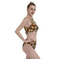 thumbnail image 4 of Daiia Skulls printed 2 piece Swimsuit Bikinis for Women High Waisted Racerback Bathing Suits Summer Tummy Control Scoop Neck Swimwear-X-Large, 4 of 8