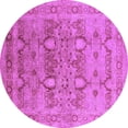 thumbnail image 1 of Ahgly Company Indoor Round Oriental Purple Industrial Area Rugs, 6' Round, 1 of 4