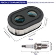 thumbnail image 2 of Pcs Lawn Mower Air Filter with 1 Spark Plug, Compatible with Briggs & Stratton 798452 593260 Engine, 2 of 5