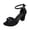 A-Black469, variant on Womens Block Heel Sandals Elegant Floral Rhinestone Ankle Buckle Block Heel Sandals Ladies Formal Evening Party Wear Heel Sandals
