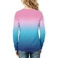 thumbnail image 5 of Abcomgle Girls Long Sleeve Tops 10-12 Crewneck Fall T-Shirts for Kids Girls Trendy Basic Girls Tops Loose Gradient Girls Sweatshirts, 5 of 5