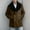 Brown, variant on New Arrival Winter Coat for Men Solid Color Pocket Double-breasted Mao Long Sleeves Loose Overcoat, Size M-2XL
