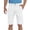 White, variant on PULI Men’s 10" Golf Shorts Dress Casual Summer Flat Front Lightweight Travel Shorts with Pockets