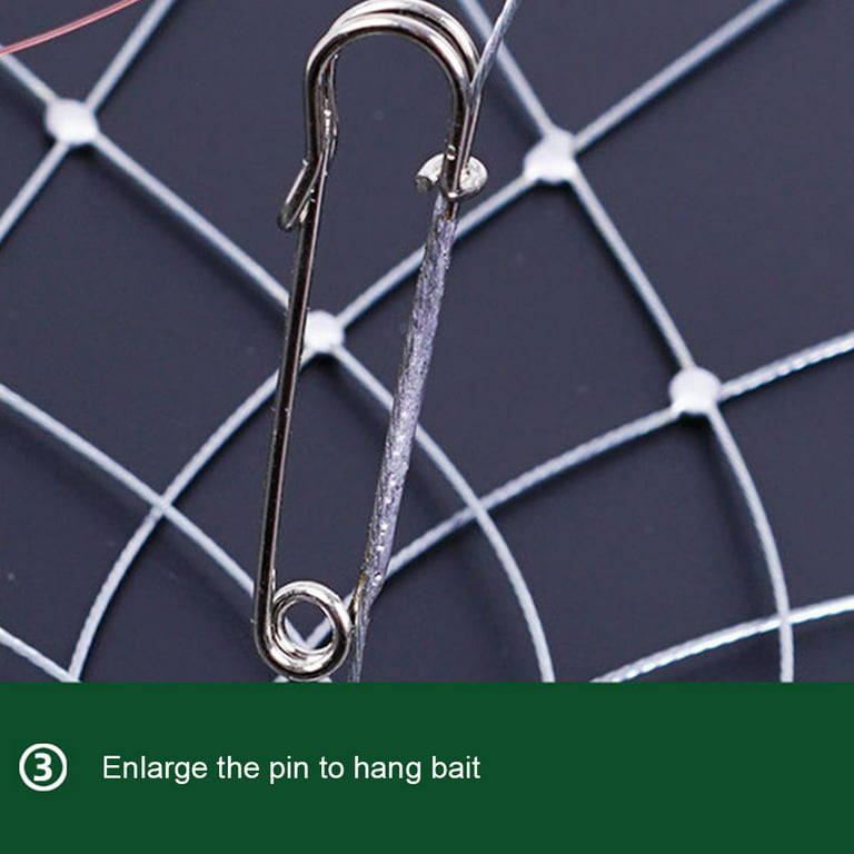 Fish Baskets Steel Wire Crab Fishing Cage Traps for Saltwater Seawater (20 Wire), Size: 50