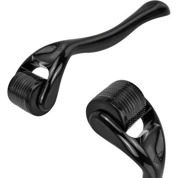 Derma Roller 0.5mm, Beard Roller for Beard,Face and Hair,For Men and Women,Included Storage Case. Black. 0.5mm