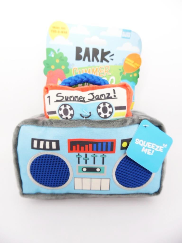 BARK Summertime Bark-B-Q Boombox Squeeze Dog Toy - Summer Jamz Boombarks