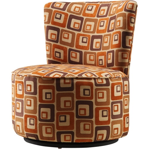 Brick Swivel Chair. Orange Multi