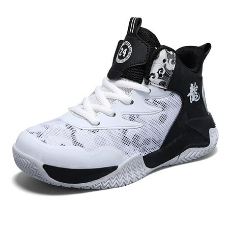 

Engtoy Girls Boys Basketball Shoes Kids Sport Shoes For School Little/Big Kids High Top Outdoor Child Sneakers Black Child Sneakers Black