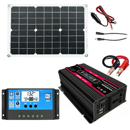 

Solar Power System | Generator With 220V AC Outlet | Solar Mobile Monocrystalline Solar Panel Battery Pack For Outdoor RV Van Camping With 18w Panel Included