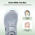thumbnail image 3 of Artlea Womens Wide Toe Box Walking Shoes Arch Support Sneakers for Plantar Fasciitis Lightweight Orthotic Tennis Shoes for Outwork Gym, US Size 9, 3 of 7